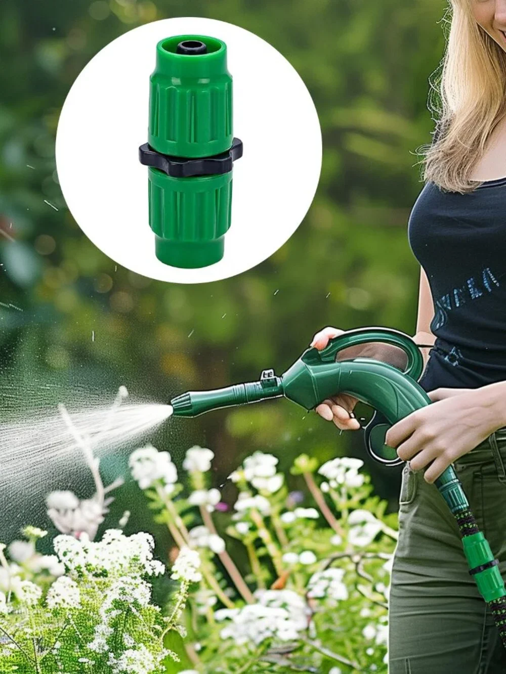 4 Sets Expandable Garden Hose Repair Kit - Universal Dual-Channel Hose Female Ma